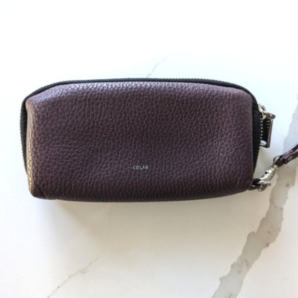 CoLab Pebbled PU Wristlet Wallet  Burgundy Wine